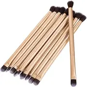 Mikinona 20pcs Double-ended Makeup Brush Set Women's Blending Brush Eyeshadow Powder Applicator Rose Gold Gentle Seamless Application