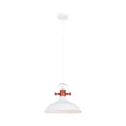 NARVIK White Dome With Copper Highlight 1 Light Pendant - NARVIK1