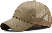 [Yizhichu1990] Oversize Mesh Trucker Baseball Cap,Quick Dry Running Cap Unstructured Hat L/XXL