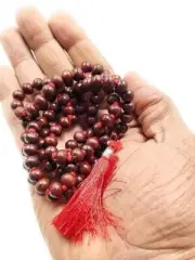 Genuine Red Sandalwood Mala Hindu Japa Mantra Chanting Lord Krishna Hanuman