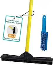 Evriholder Furemover Pet Hair Removal Broom and Lint Brush Combo with Squeegee and Telescoping Handle