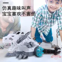 在飛比找樂天市場購物網優惠-新款發光機械電動噴霧恐龍玩具 萬向行走多功能兒童恐龍模型玩具