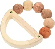 MUSISALY Educational Wooden Rattle for Newborns Safe Grasping for Boy Girl Early Learning Activity Present for Months