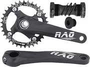 Crank Set for Mountain Bike | 170mm Hollow Integrated Bicycles Crank Set - Lightweight Aluminum Alloy Bottom Bracket Sprocket for Mountain Biking Road Cycling