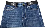 [Healeved] Unisex Leather Stretch Invisible Belt Comfortable No Buckle Design for Jeans and Dresses for Everyday Wear and Special Needs