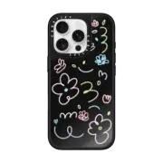 iPhone 16 Pro Mirror Case MagSafe Compatible Transparent Flowers