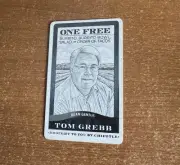 Chipotle Bean Genius Tom Grebb Free Burrito Card New EXPIRED