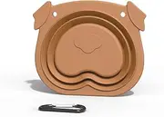 Silicone Collapsible Dog Bowl,1PC Collapsible Dog Bowl,Dog Bowl Pet Collapsible Bowl,Collapsible Dog Water Bowls,Portable Water Bowl,Travel Water Food Bowl Portable Collapse Bowl with Carabiner Clip