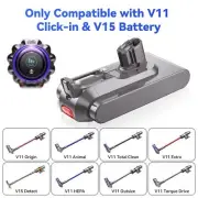 Replacement Battery "compatible" for Dyson V11 Batterie Sv15 Absolute Pro Fluf