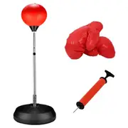 Boxing Speed Training Ball Gloves Pump Set Punching Free Standing Bag Kids Adult