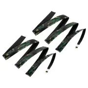 2Pcs PU Tennis Racket Overgrip Non-Slip Grip Tape with Damping Ridges, Black