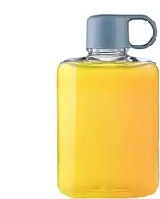 Portable Flat Water Bottle - 360ml Slim Square Travel Water Bottle | Travel Bottle, Tritan Reusable Pocket Water Bottle For Fitness, Gym