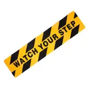 PATIKIL 6" x 24" Watch Your Step Warning Sticker, 1 Pack Adhesive Abrasive