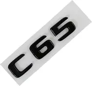 SCPCKZETZN Black ABS 3D Chrome Letters for Car Stickers Fit for Mercedes C43 C63 AMG W204 W205 W203 Accessories Rear Trunk Emblem Logo Badge(C65 Black)