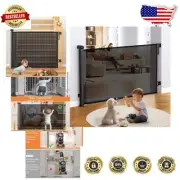 Retractable Baby Gate - Versatile Mesh Safety Barrier for Indoor & Outdoor Use