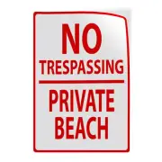 Industrial Decals Vertical Vinyl Stickers Private Beach Sign N Safety Sign Label