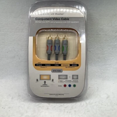 Belkin AV Master 6' Component Video Cable - New!!