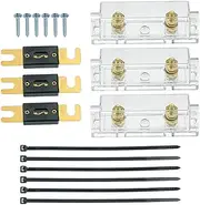 MagiDeal 3Pcs Anl Fuse with Fuses Holders Anl Fuse Holder Kit Automotive Replacement Anl Fuse Holder for Boat Vehicle Audio Video, 500A