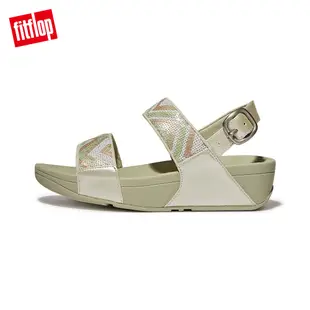 【FitFlop】LULU SEQUIN ZIGZAG BACK-STRAP SANDALS多彩亮片造型後帶涼鞋-女(薄荷綠)