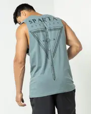 [Sparta] Sparta Men's Scabbard Muscle Tank Top in Teal Green Size Medium M Teal Green