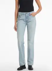 GUESS Jeans G08 Mid Rise Straight Jeans in Blue Size: 30, Spandex