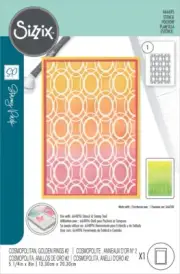 Sizzix A6 Layered Cosmopolitan Stencil By Stacey Park-Golden Rings #2