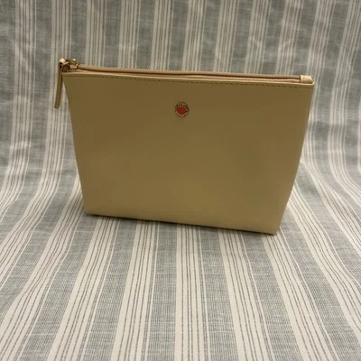 Emirates BVLGARI Amenity Kit Toiletry Bag in Cream Empty Dopp Kit