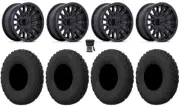 MSA Creed 15" Wheels Black 30" Gripper R/T Tires Polaris RZR XP 1000 / PRO XP
