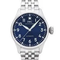 在飛比找momo購物網優惠-【IWC 萬國錶】大型飛行員藍面鏈帶款x43mm(IW329