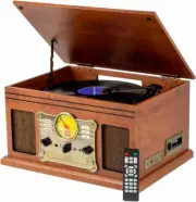 Lenoxx Nostalgic Retro Music Centre Turntable CD Radio Cassette Bluetooth USB