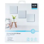 Edge 200 x 200mm Square Acrylic Mirror