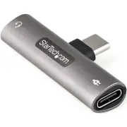StarTech.com USB C Audio & Charge Adapter, USB-C Audio Adapter with 3.5mm Headset Jack and USB Type-C PD Charging