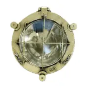 Nautical Flush Mount Ceiling Light, Vintage Brass | WISKA