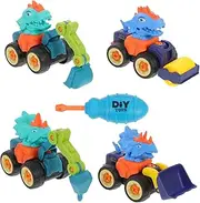 Kisangel 1 Set DIY Engineering Truck Assembling Excavator Nut Learning Creative Playset for Imagination and Skill Development No Batteries Needed for Boys