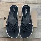 *NEW* Clarks Cloudsteppers Cushion soft Black Sandals Ladies Size 7M