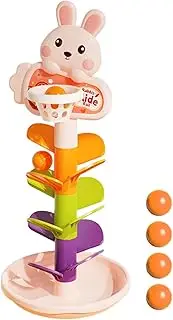 Ball Drop Toy - Run Ball Drop - Tier Rolling Tower Toys - Ramp Whirling Game Educational Learning Toys, Interactive Basketball Ramp Activity Track Learning Educational Toy for Birthday