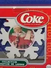 Coca-Cola Coke Snowflake Christmas Ornament Santa on Back Side Trim A Tree