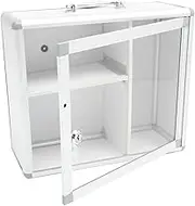 HAMPPLIES Wall Mounted Lockable Medicine Box Multi Storage Case for Aid Convenient Locking Medicine Cabinet for Safe Medication Organization