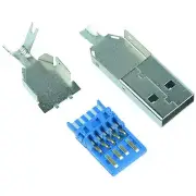 5 x USB 3.0 Type A Rewireable Plug Connector
