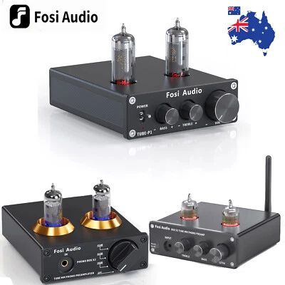 Fosi Audio BOX X4 Tube Amplifier Phono Preamp Amp Turntable Phonograph 5725W