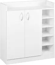 Artiss Shoe Rack Storage Cabinet 21 Pairs White Organiser Shelf Cupboard Footwear Solution Space Saving Home Organization Furniture Contemporary Design Durable Sturdy Easy Assembly Functional