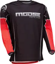 Moose Offroad Qualifier, jersey , color: Black/Red/Grey , size: M