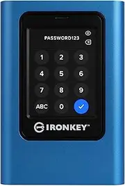 Kingston IronKey Vault Privacy 80 960GB External SSD | FIPS 197 | XTS-AES 256GB Encrypted | Touch Screen PIN | Secure Data Protection | IKVP80ES/960G, Black
