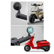 Handlebar End Mirrors CNC Mini Round Shaped Back Fits Lambretta X300 2022 - 2023