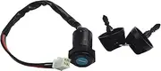 Ignition Key Switches 4Pin ATV Ignition Key Switch Universal 2 Wires Ignition Keys Start Switch Lock Key for 50/70/90/110/125/250cc ATV Dirt Bike Ignition Barrel Key Switch