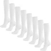 [Dress Cici] Nylon Compression Socks for Men, Knee High Running Socks (4 Pack)