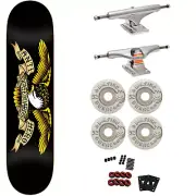 Anti Hero Premium Skateboard with Indy Trucks, 52mm Spitfire Wheels 8.12" Class
