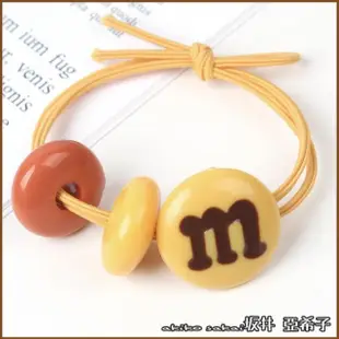 【Akiko Sakai】創意m&m巧克力豆糖果色系造型髮圈(生日 送禮 禮物)