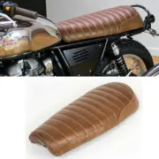 Pure Leather Gel Seat Fit For Royal Enfield Interceptor 650 Continental GT Tan