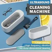 Ultrasound Cleaning Machine Portable Multifunctional Cleaner for Glasses Jewelry Retainers Razor Household Automatic Ultrasonic Washer Compact Deep Cleaning De